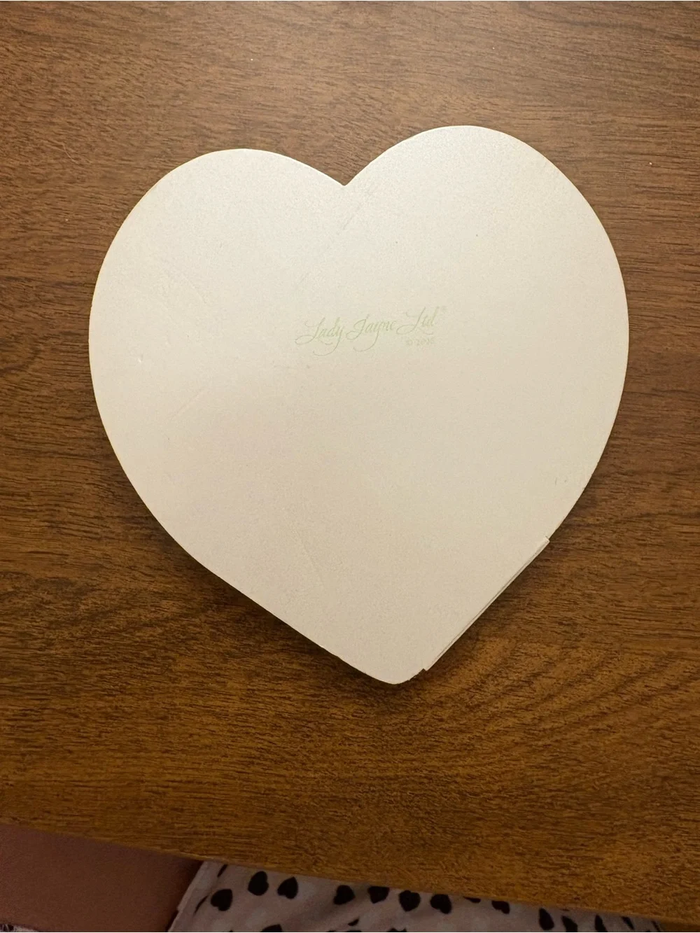 Heart-Shaped Pink and Cream Decorative Note Card with Satin Bow